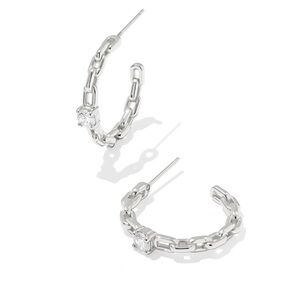 Kendra Scott Lexi Hoop Elegant Silver-tone Hoop Earrings